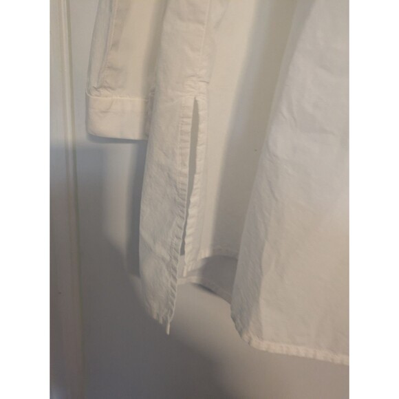Eileen Fisher Cotton Poplin Shirt M Collared Button-Up Tunic Casual Medium - Picture 5 of 8